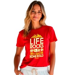 Футболна фланелка Kruskis Your Home Rolls short sleeve T-shirt - Red (Red) футболна,фланелка,дамски,тениски,kruskis,your,home,rolls,short,sleeve,t,shirt,red,(red)