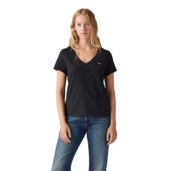 тениска,дамски,тениски,levi´s,®,perfect,slub,short,sleeve,v,neck,t,shirt,anthracite,night,(black)