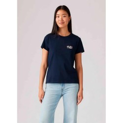 тениска,дамски,тениски,levi´s,®,the,perfect,short,sleeve,t,shirt,lillies,and,butterfl,(blue)