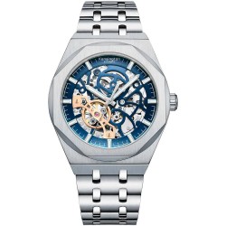 часовник,часовници,kensington,skeleton,k0062,watch,silver