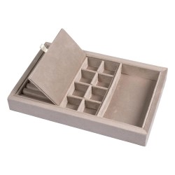 бижутерия,blanca,tray,0000332,jewellery,box,silver,(brown)