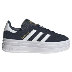 Юношески маратонки Adidas Originals Gazelle Bold Junior Trainers - Blue (Aurora Ink / Cloud White / Gold Met) юношески,маратонки,мъжки,маратонки,дамски,маратонки,adidas,originals,gazelle,bold,junior,trainers,blue,(aurora,ink,cloud,white,gold,met)