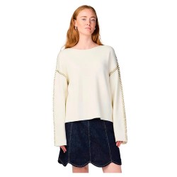 блуза,дамски,пуловери,дамски,плетени,дрехи,yas,stitcha,sweater,white,(star,white,fungi,stitching)