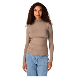тениска,дамски,тениски,yas,woola,long,sleeve,high,neck,t,shirt,brown,(fungi)