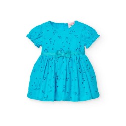 рокля,детски,поли,и,рокли,boboli,batiste,embroidered,dress,blue