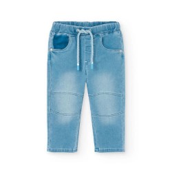 Панталони Boboli Denim Knit pants - Blue (Bleach Wash) панталони,мъжки,панталони,дамски,панталони,boboli,denim,knit,pants,blue,(bleach,wash)
