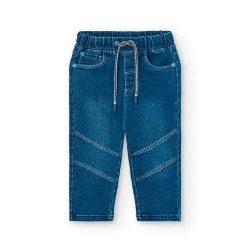 Панталони Boboli Denim Knit pants - Blue (Blue) панталони,мъжки,панталони,дамски,панталони,boboli,denim,knit,pants,blue,(blue)