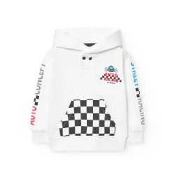 Суичър Boboli Fleece hoodie - White (White) суичър,детски,блузи,boboli,fleece,hoodie,white,(white)