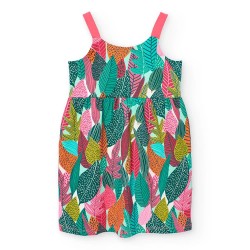 Рокля Boboli Knit Leaves sleeveless dress - Multicolor (Leaves Print) рокля,дамски,поли,и,рокли,boboli,knit,leaves,sleeveless,dress,multicolor,(leaves,print)