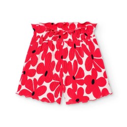 Къси панталони Boboli Knit Floral shorts - Red (Daisy Print) къси,панталони,мъжки,панталони,дамски,панталони,boboli,knit,floral,shorts,red,(daisy,print)