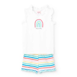 пижама,детски,пижами,boboli,knit,sleeveless,pyjama,white
