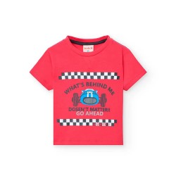 тениска,мъжки,тениски,дамски,тениски,boboli,knit,short,sleeve,t,shirt,red,(magenta)