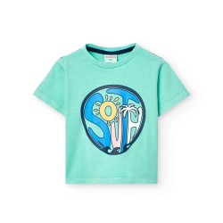 Тениска Boboli Knit short sleeve T-shirt - Blue (Torch) тениска,мъжки,тениски,дамски,тениски,boboli,knit,short,sleeve,t,shirt,blue,(torch)