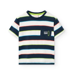Тениска Boboli Knit Striped short sleeve T-shirt - Blue (Multicolor Listing 1) тениска,мъжки,тениски,дамски,тениски,boboli,knit,striped,short,sleeve,t,shirt,blue,(multicolor,listing,1)