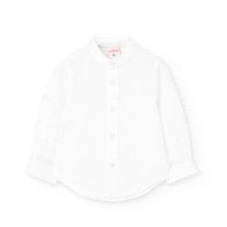 риза,с,дълъг,ръкав,детски,ризи,boboli,linen,long,sleeve,shirt,white