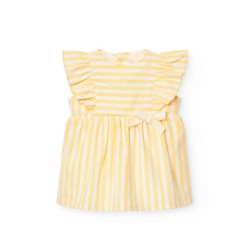 рокля,детски,поли,и,рокли,boboli,linen,striped,dress,yellow