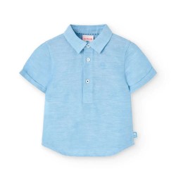 риза,с,къс,ръкав,детски,ризи,boboli,linen,short,sleeve,shirt,blue