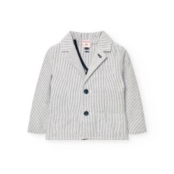сако,boboli,oxford,blazer,striped,blazer,grey