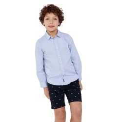 Риза с дълъг ръкав Boboli Oxford long sleeve shirt - Blue (Darling) риза,с,дълъг,ръкав,дамски,ризи,мъжки,ризи,boboli,oxford,long,sleeve,shirt,blue,(darling)
