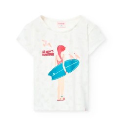 Тениска Boboli Stretch Knit short sleeve T-shirt - White (Chemical White) тениска,мъжки,тениски,дамски,тениски,boboli,stretch,knit,short,sleeve,t,shirt,white,(chemical,white)
