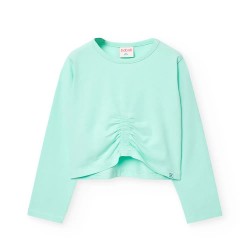 Тениска Boboli Stretch Knit long sleeve T-shirt - Green (Caribbean) тениска,мъжки,тениски,дамски,тениски,boboli,stretch,knit,long,sleeve,t,shirt,green,(caribbean)