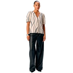 дамски,блузи,дамски,ризи,object,jacira,short,sleeve,blouse,black,(sandshell,black,wavy,lines)