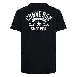 Детска тениска Converse kids Retro Front Back Logo short sleeve T-shirt - Black (Black) детска,тениска,мъжки,тениски,дамски,тениски,converse,kids,retro,front,back,logo,short,sleeve,t,shirt,black,(black)