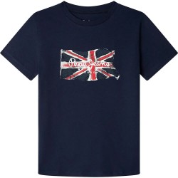 тениска,детски,тениски,pepe,jeans,clag,short,sleeve,t,shirt,navy,(blue)