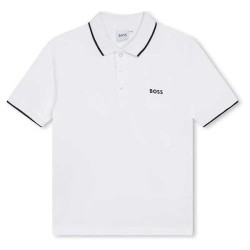 детски,блузи,с,яка,boss,j25p26,short,sleeve,polo,white