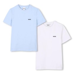 тениска,детски,тениски,boss,j52060,short,sleeve,t,shirt,2,units,white,sky,(white,blue)