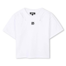 тениска,детски,тениски,dkny,d62316,short,sleeve,t,shirt,white