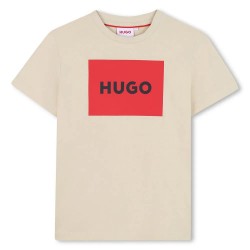 тениска,детски,тениски,hugo,g00334,short,sleeve,t,shirt,beige,(beige)