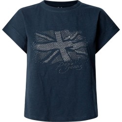 тениска,дамски,тениски,pepe,jeans,rolene,short,sleeve,t,shirt,dulwich,blue,(blue)