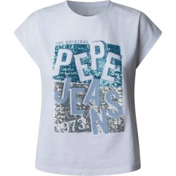 тениска,дамски,тениски,pepe,jeans,viti,short,sleeve,t,shirt,white