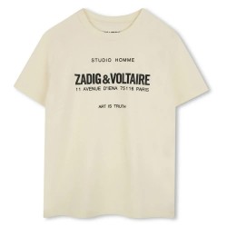 тениска,детски,тениски,zadig,&,voltaire,x60372,short,sleeve,t,shirt,raw,(beige)