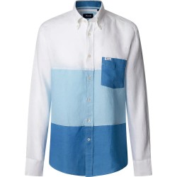 риза,с,дълъг,ръкав,мъжки,ризи,façonnable,cl,bd,tricolor,band,long,sleeve,shirt,white