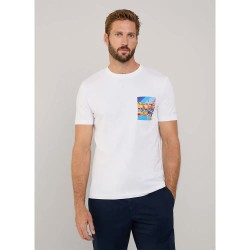 тениска,мъжки,тениски,façonnable,cote,d´azur,print,short,sleeve,t,shirt,white