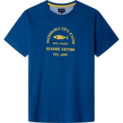 тениска,мъжки,тениски,façonnable,fish,front,print,short,sleeve,t,shirt