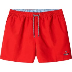 бански,гащета,мъжки,бански,костюми,façonnable,logo,solid,swimming,shorts,poster,red,(red)