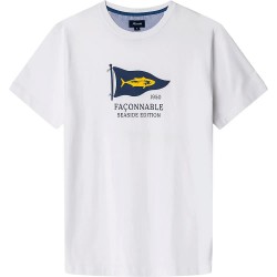 тениска,мъжки,тениски,façonnable,yellow,fish,short,sleeve,t,shirt