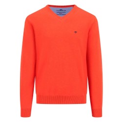 блуза,мъжки,пуловери,fynch,hatton,1513211,v,neck,sweater,orange,(poppy,red)