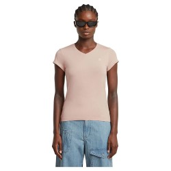 тениска,дамски,тениски,g,star,eyben,slim,2.0,short,sleeve,v,neck,t,shirt,beige,pink,(liquid,pink)