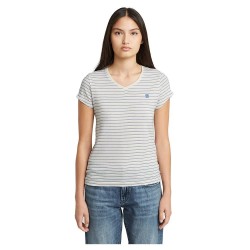 тениска,дамски,тениски,g,star,stripe,eyben,slim,2.0,short,sleeve,v,neck,t,shirt,beige,(plein,air,highlight,stripe)