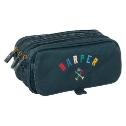 канцеларски,принадлежности,safta,big,triple,harper,&,neyer,pencil,case,blue,(multicolor)