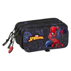 канцеларски,принадлежности,safta,big,triple,spider,man,attack,pencil,case,black,(multicolor)