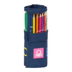 канцеларски,принадлежности,safta,roll,up,with,benetton,damero,pencil,case,27,pieces,blue,(multicolor)