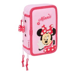 канцеларски,принадлежности,safta,triple,filled,minnie,mouse,naive,pencil,case,36,pieces,pink,(multicolor)