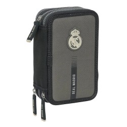 канцеларски,принадлежности,safta,triple,filled,real,madrid,3ª,24,25,pencil,case,36,pieces,grey,(multicolor)