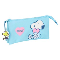канцеларски,принадлежности,safta,triple,snoopy,love,pencil,case,blue,(multicolor)