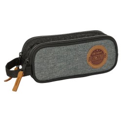 канцеларски,принадлежности,safta,double,recycling,blackfit8,pencil,case,old,school,(grey)